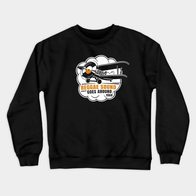 vinyl plane for black garment Crewneck Sweatshirt by Jomi